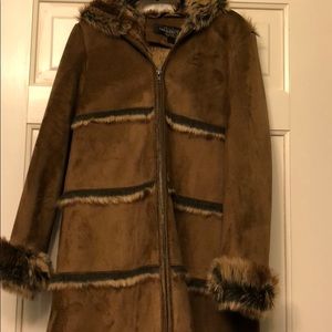 NWOT Beautiful Faux Suede Coat
